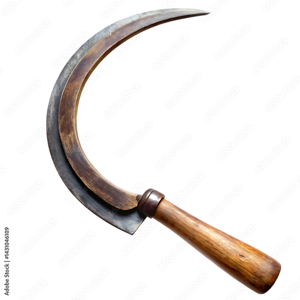 Vintage Sickle: Antique Farming Tool Image