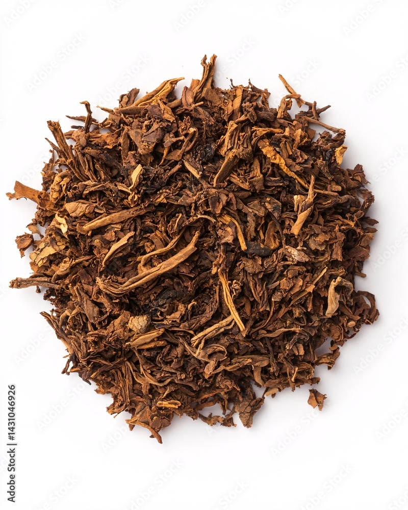 Obraz premium The Rich Colors and Textures of Natural Loose Tobacco Leaves