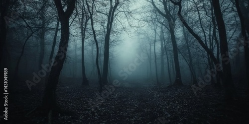 Dark Jungle Landscape Shrouded in Mystery