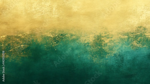 Gold to emerald green gradient, regal luxury