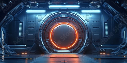 Fototapeta Naklejka Na Ścianę i Meble -  Intricate indoor architecture showcasing an entrance to another world.