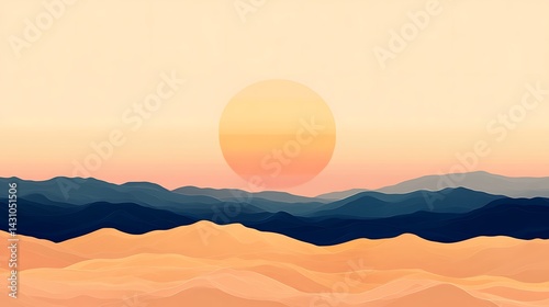 Golden sunset to peach gradient, calming warmth