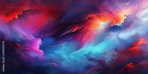 Freedom Illustrated Through Vibrant Skies and Clouds