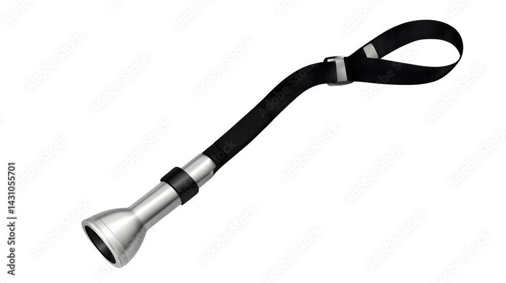 Shiny silver whistle with a black lanyard, symbolizing sports and refereeing. Isolated on a transparent background. Shiny silver whistle with a black lanyard, symbolizing sports and refereeing. Isolated on a transparent background.