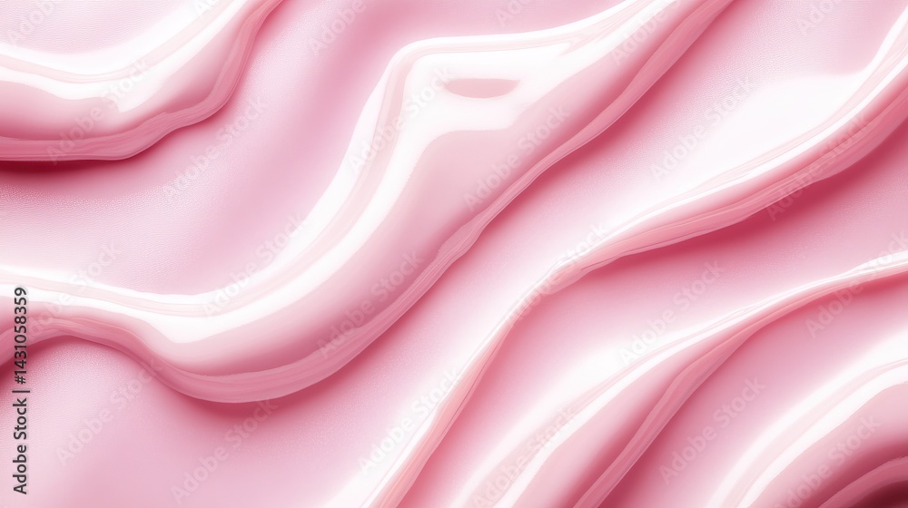 Obraz premium Multiple shades of pink polish layered and spilling on satin background