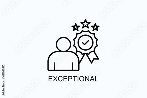 Exceptional Icon Or Logo Isolated Illustration
