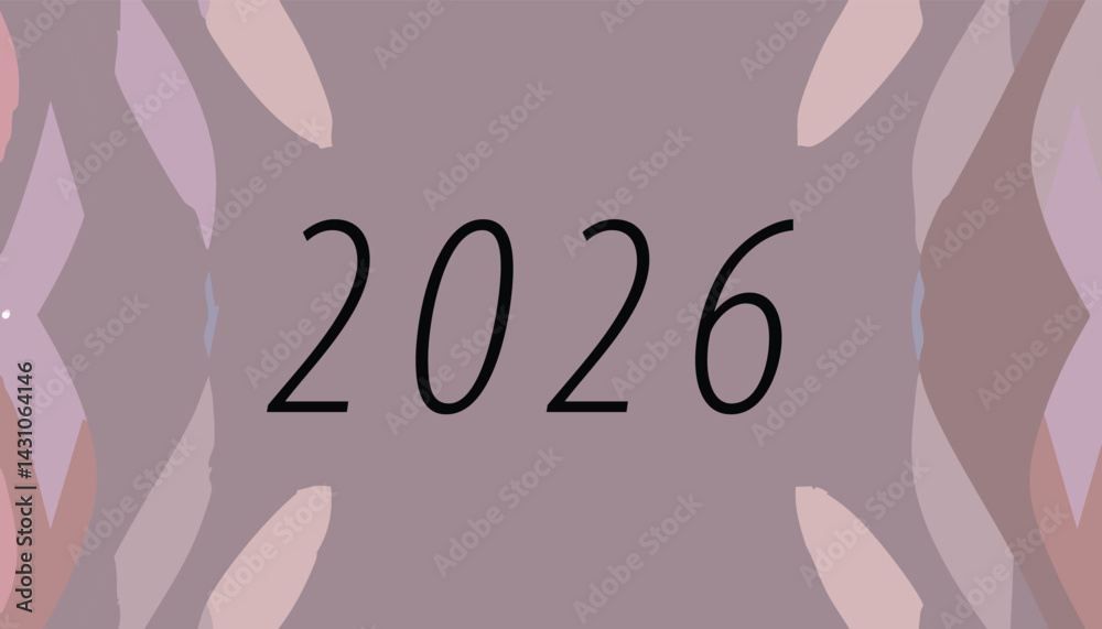 Obraz premium A graphic design celebrating the new year 2026.