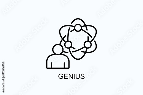 Genius Icon Or Logo Isolated Illustration
