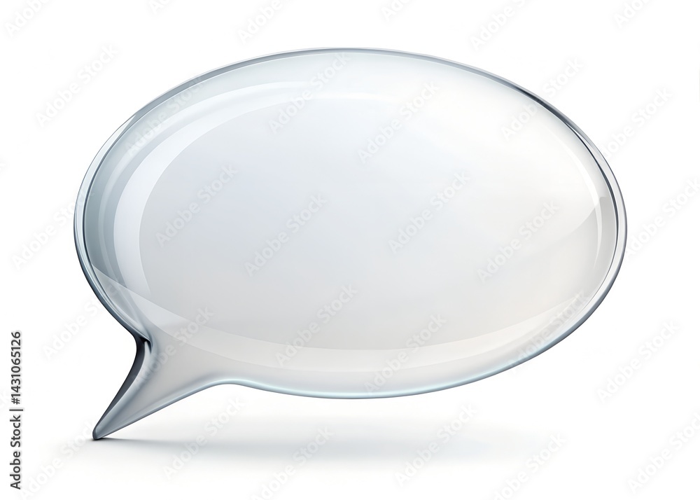 Transparent Speech Bubble on white background