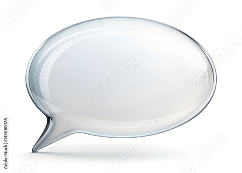Obraz na płótnie Transparent Speech Bubble on white background w salonie