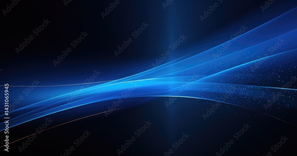 Abstract blue background with light rays and stars, glowing lines on dark background for a modern design vector presentation template Abstract blue background with light rays and stars, glowing lines on dark background for a modern design vector presentation template