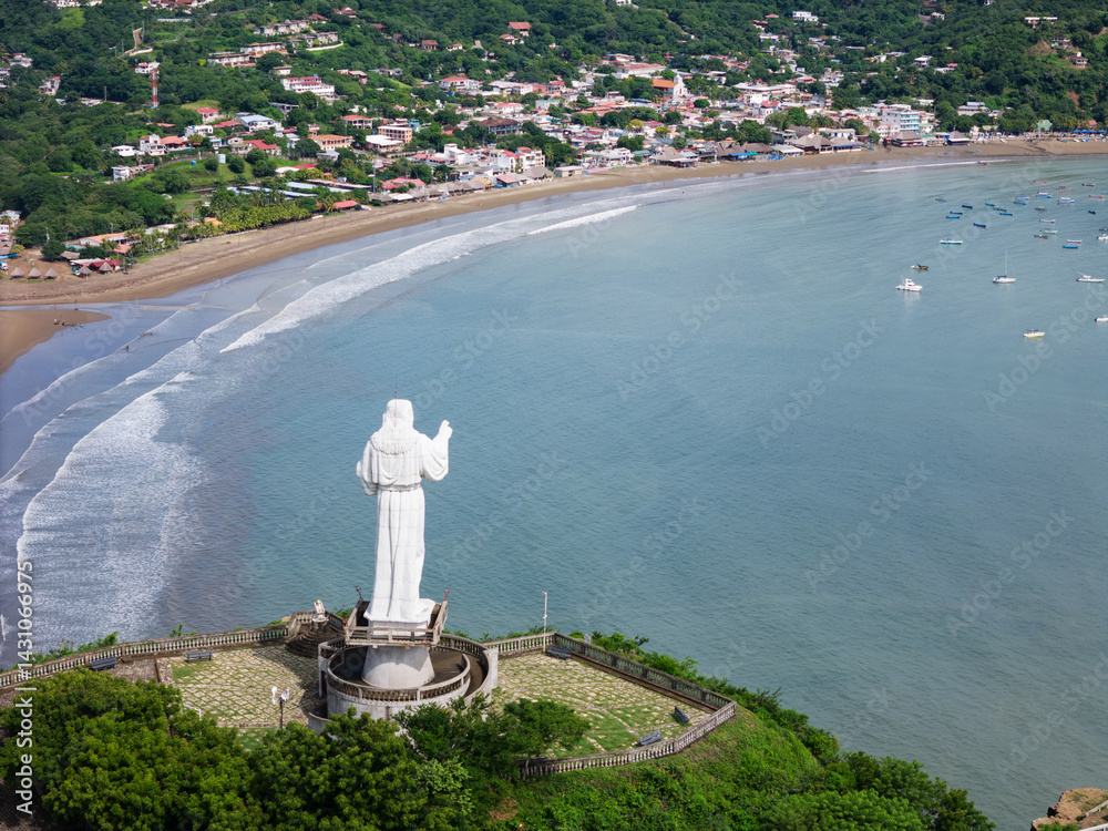 jesus christ staue monument on green hill