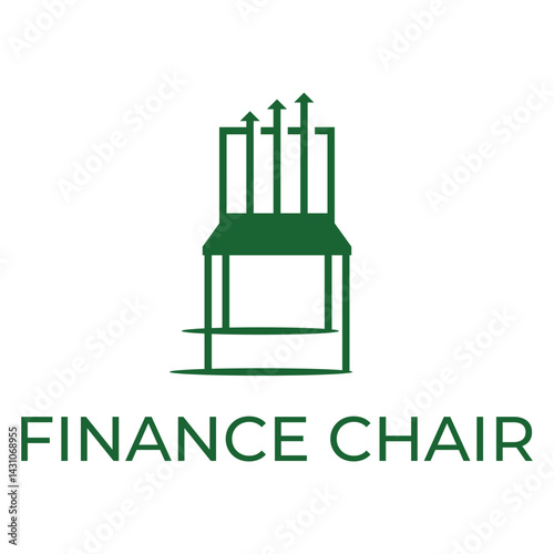finance chair flat minimalist logo design