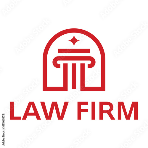 law firm flat minimalist logo design