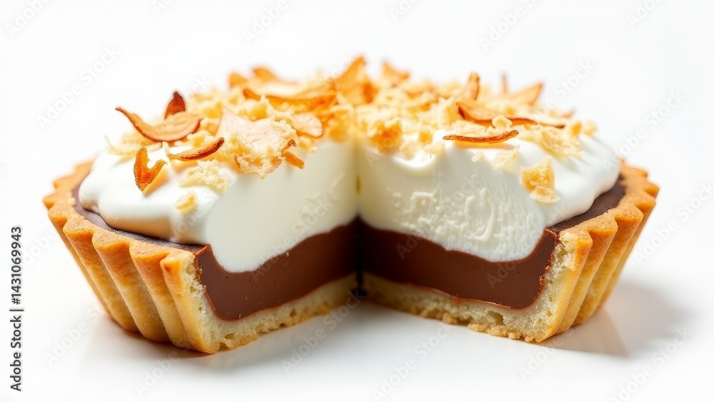 Chocolate Coconut Cream Tart Slice Chocolate Coconut Cream Tart Slice