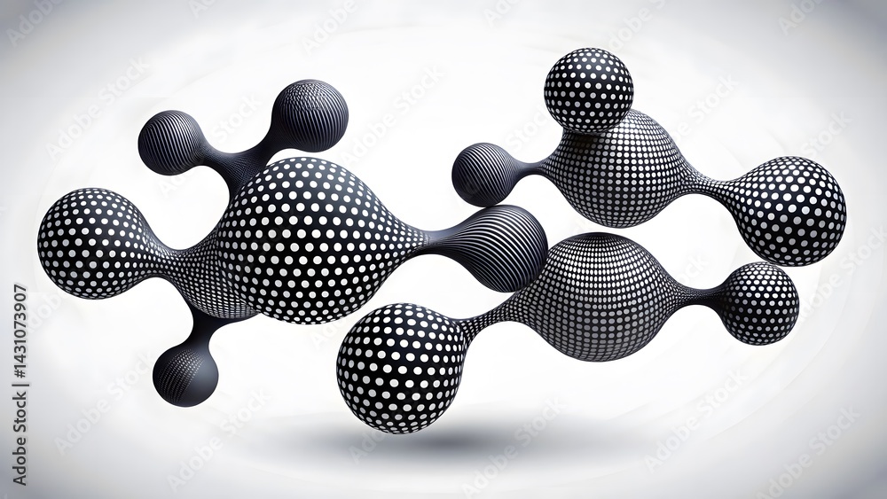 Abstract 3D Molecular Structure