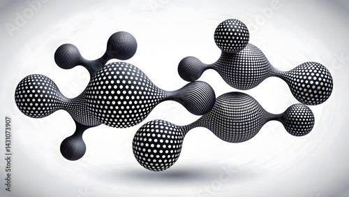 Obraz na płótnie Abstract 3D Molecular Structure w salonie