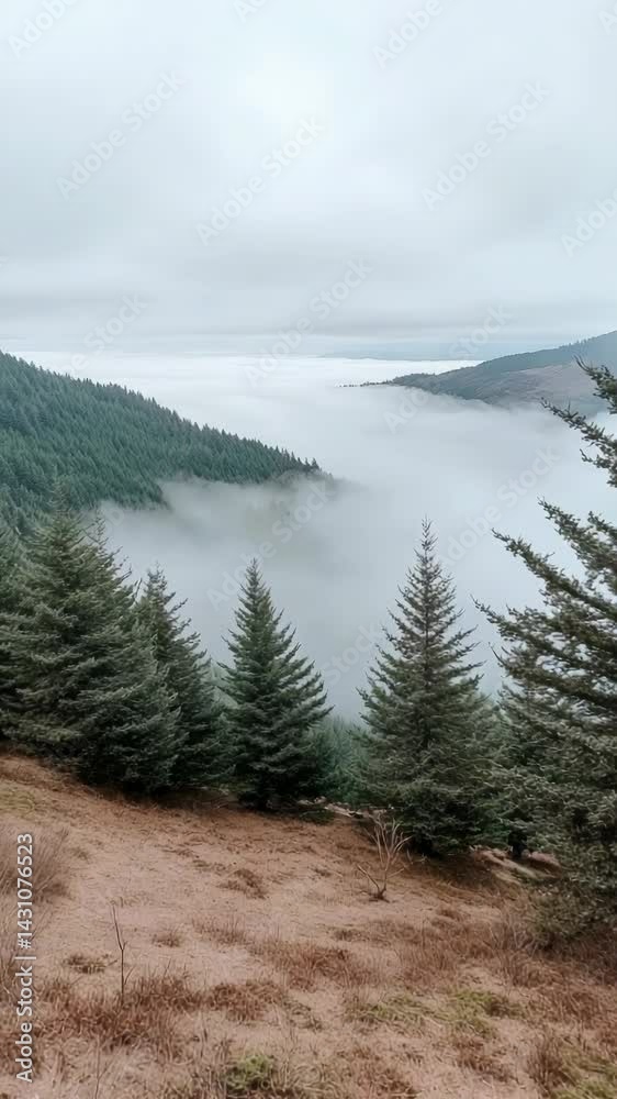 Blurred scenic landscape viewpoint