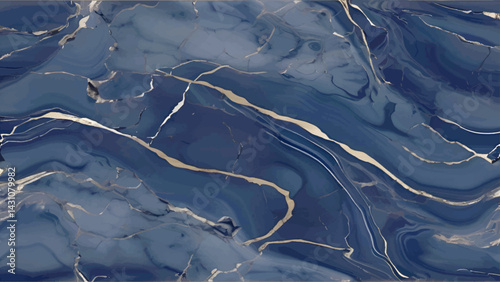 blue marble background with golden texture, . Dark azure stone backdrop from mineral tile ,abstract, gold, background, texture, marble, art, blue