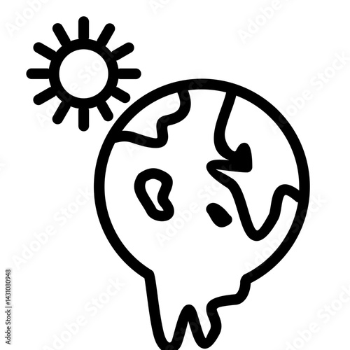 Global Warming vector icon illustration concept