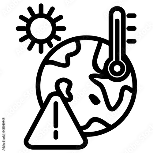 Climate Change vector icon illustration concept