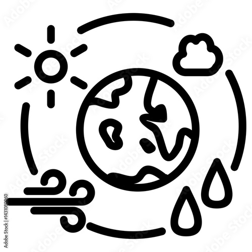 Climate Change vector icon illustration concept