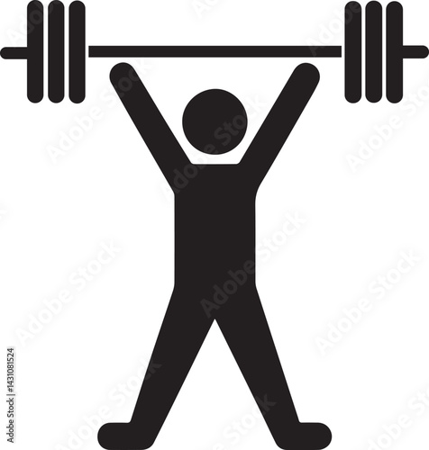 Person lifting a barbell, representing strength and fitness.