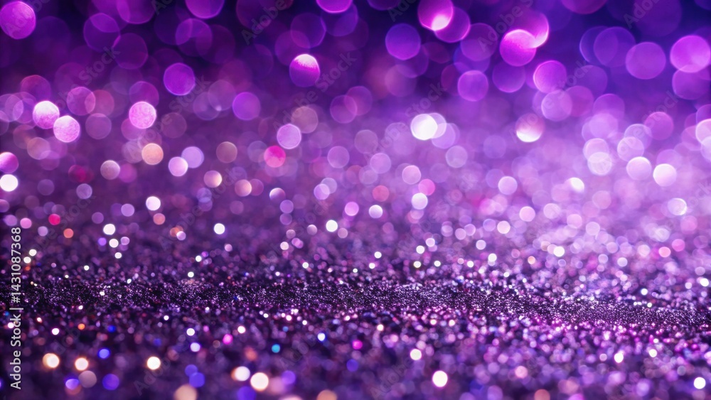 Shimmering Purple Glitter Texture with Sparkling Bokeh Lights for Festive Backgrounds and Designs Shimmering Purple Glitter Texture with Sparkling Bokeh Lights for Festive Backgrounds and Designs