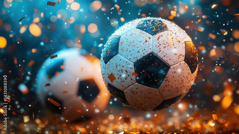 Fototapeta premium Celebrating soccer victory