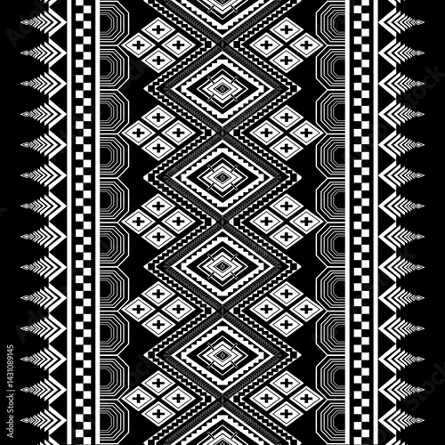 American ethnic tribal fabric pattern in rich brown tones, adding depth and artistic dimension. Featuring delicate  ethnic floral elements that bring brightness and harmony  ethnic to the design, this