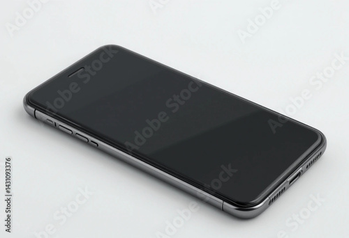 Realistic vector mockup phone for visual ui app demonstration. High quality realistic newest version of smartphone with blank white screen