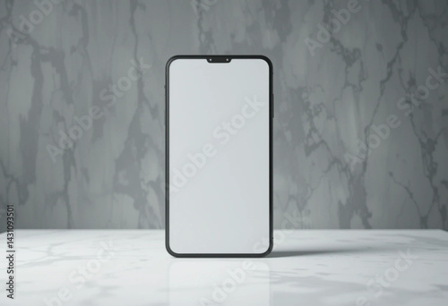 Realistic vector mockup phone for visual ui app demonstration. High quality realistic newest version of smartphone with blank white screen