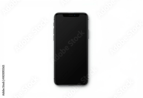 Realistic vector mockup phone for visual ui app demonstration. High quality realistic newest version of smartphone with blank white screen