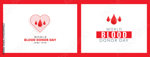 World blood donor day awareness social media post banner design vector file