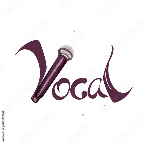 vocal writing with mic icon without background