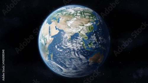 Planet Earth View from Space Showing Americas, Atlantic, and Clouds 2