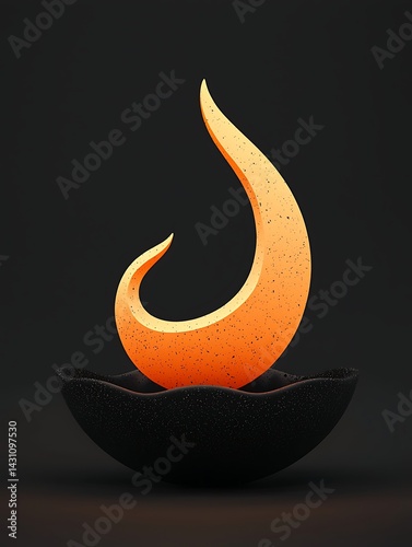 Abstract Flame Sculpture