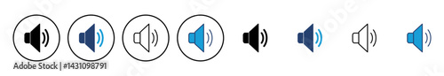 Speaker icon vector. volume icon vector. loudspeaker icon vector. sound symbol