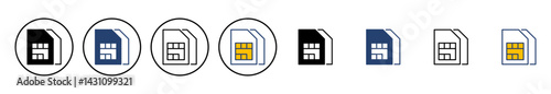 Sim card icon vector. dual sim card icon vector