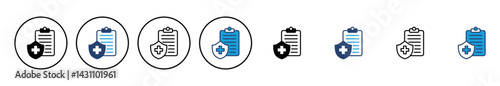 Medical insurance icon vector. health insurance icon