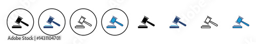 Gavel icon vector. judge gavel icon vector. law icon vector. auction hammer