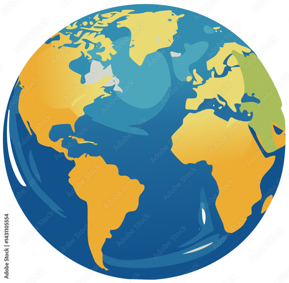 Fototapeta premium globe on white background