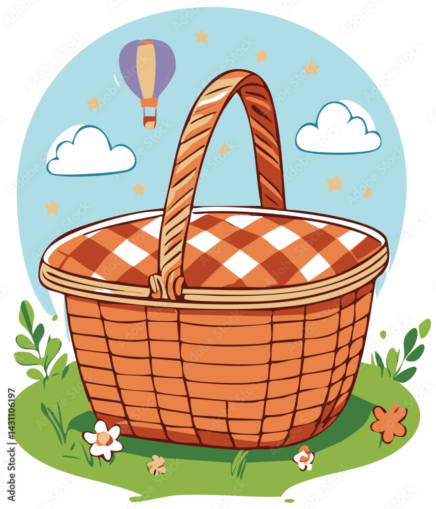 Fototapeta premium basket with fruits