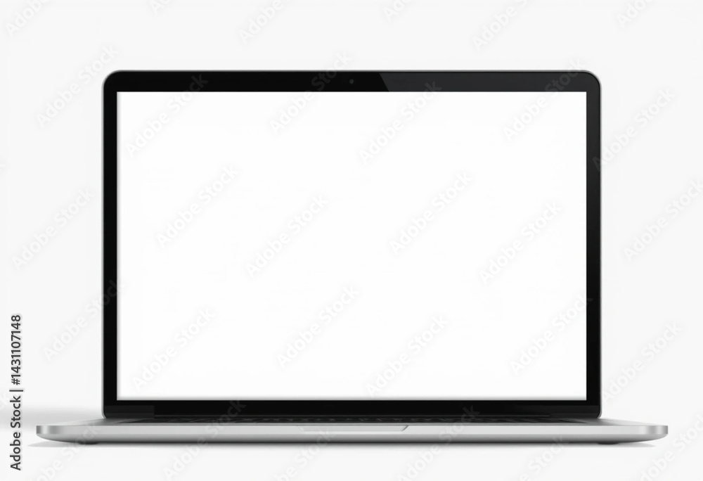 Realistic laptop mockup with blank screen isolated on white background, perspective laptop mock up. Realistic laptop mockup with blank screen isolated on white background, perspective laptop mock up.