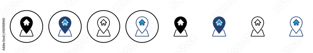 address icon vector. home location icon vector address icon vector. home location icon vector