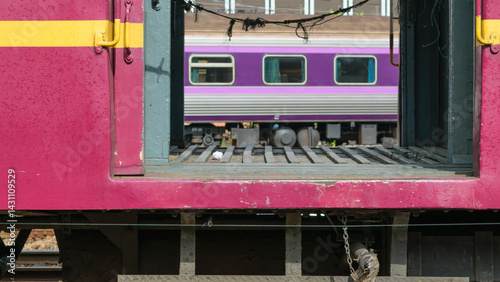 Between bogie of Thai train