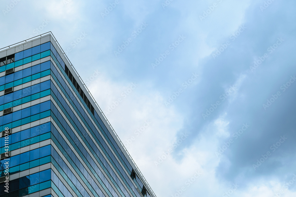 Glass building with blue sky Glass building with blue sky