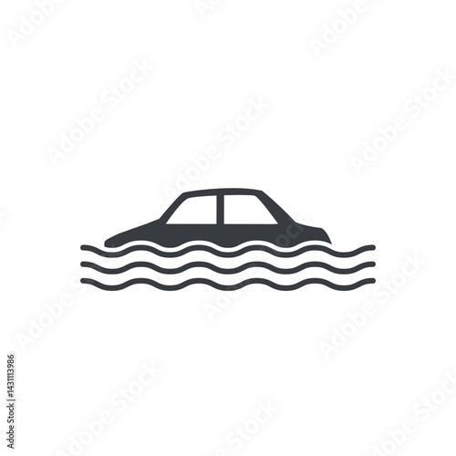 vector illustration of flood road signs design.