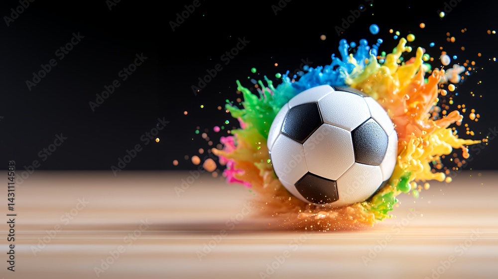 Fototapeta premium Soccer ball explosion