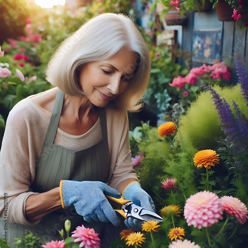 Senior Woman Gardening